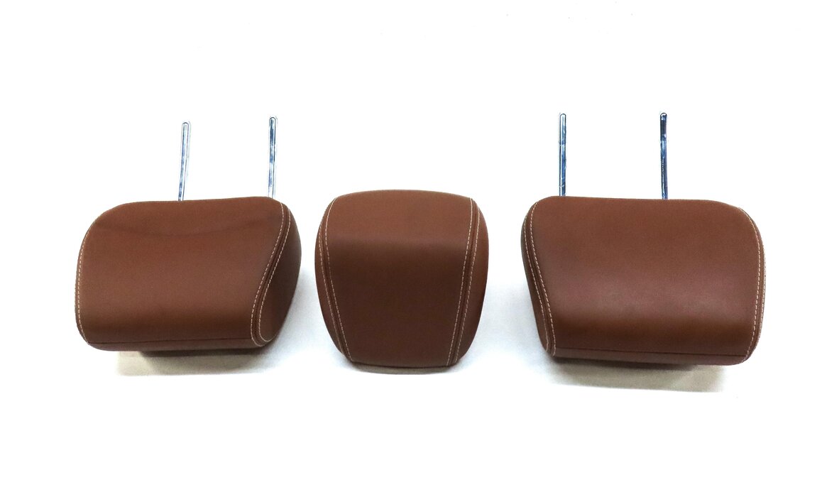 Thumbnail 4: 12-14 RANGE ROVER EVOQUE (L538) REAR LEFT RIGHT CENTER SEAT HEADREST SET 3 (TAN)