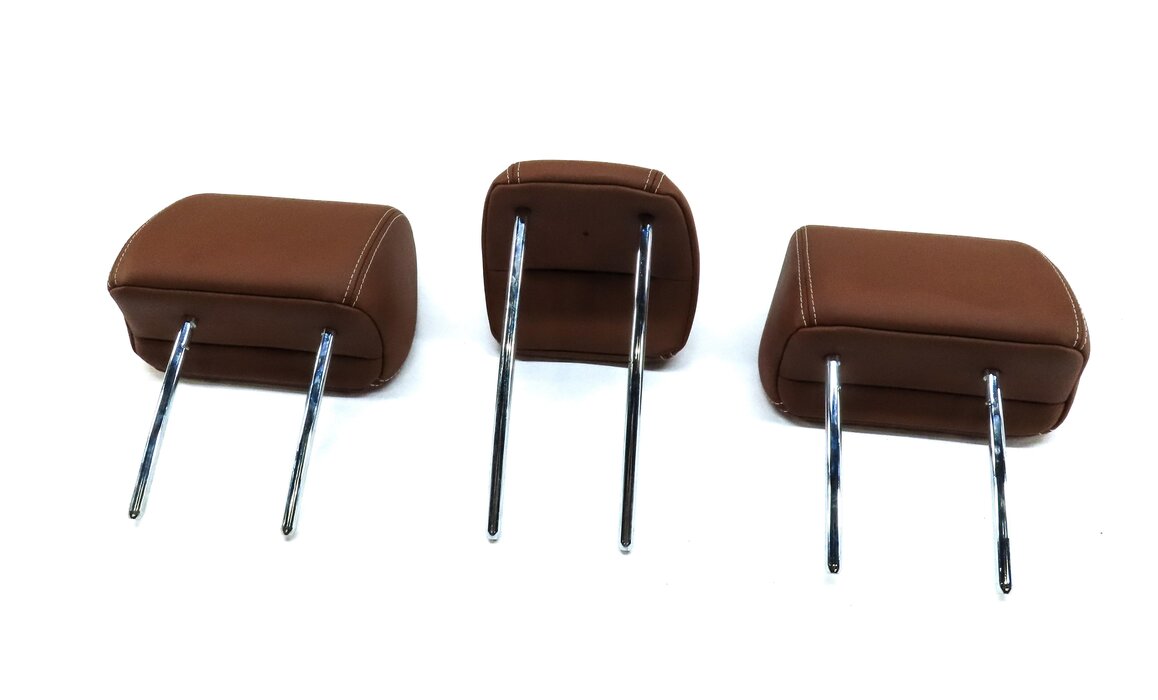 Thumbnail 6: 12-14 RANGE ROVER EVOQUE (L538) REAR LEFT RIGHT CENTER SEAT HEADREST SET 3 (TAN)