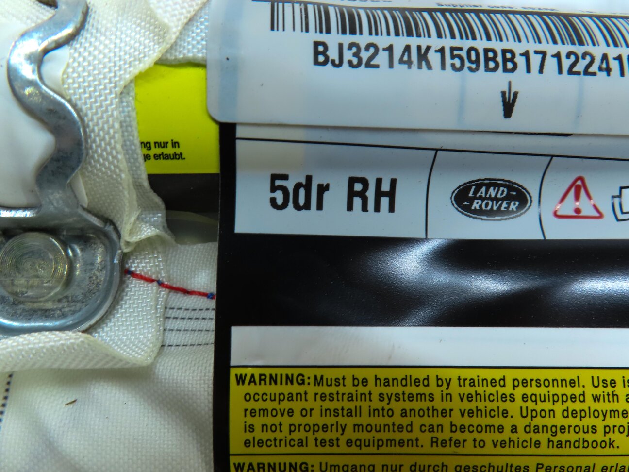 Thumbnail 5: 2012-2019 RANGE ROVER EVOQUE (L538) 4 DOOR - RIGHT PASSENGER SIDE CURTAIN AIRBAG