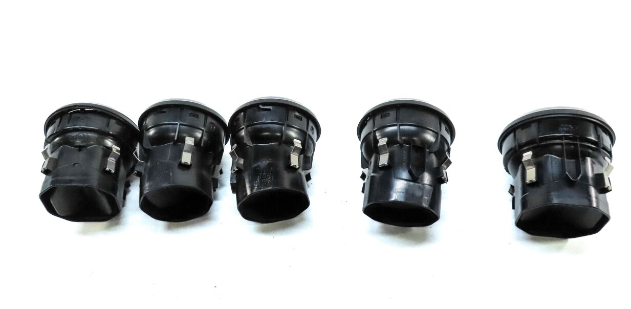 Thumbnail 4: 2016 MERCEDES CLA CLASS C117 FRONT DASH A/C HEATER AIR VENT SET 5 (BLACK SILVER)