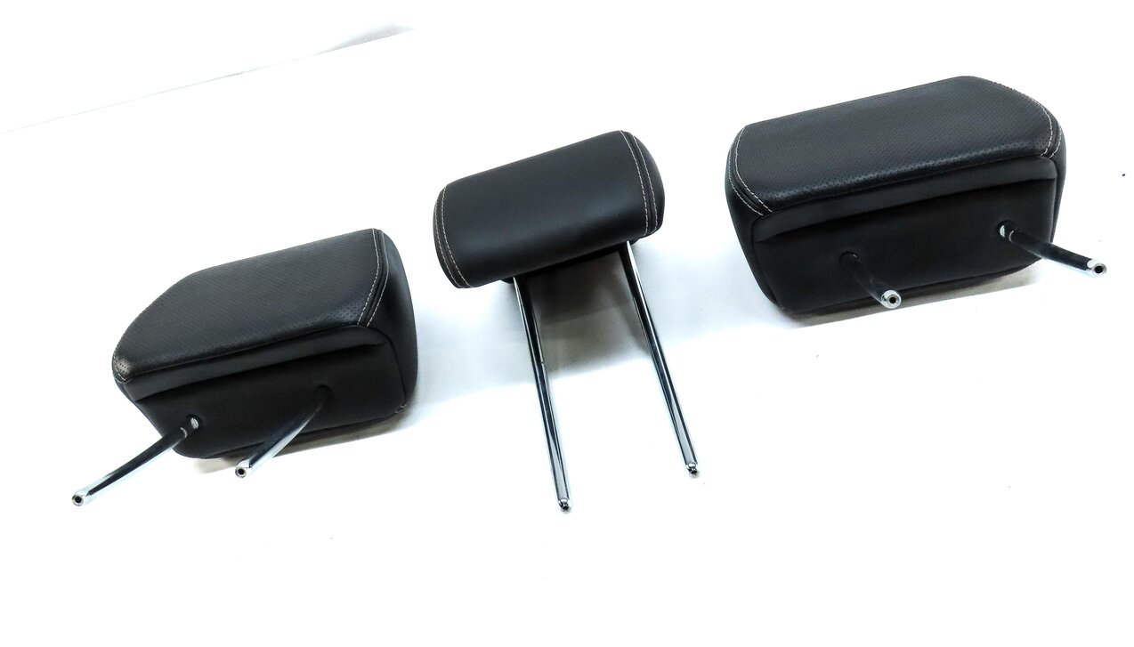 Thumbnail 3: 12-19 RANGE ROVER EVOQUE REAR LEFT RIGHT CENTER HEADREST PERFORATED EBONY BLACK