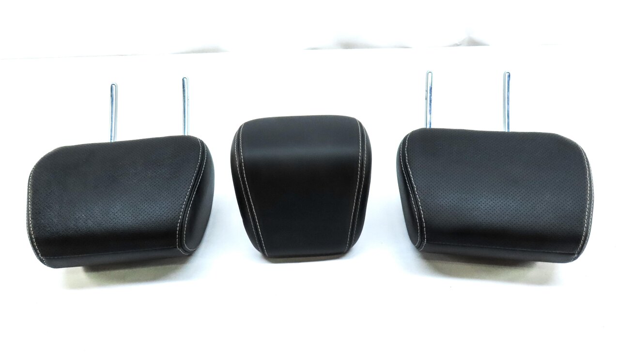 Thumbnail 4: 12-19 RANGE ROVER EVOQUE REAR LEFT RIGHT CENTER HEADREST PERFORATED EBONY BLACK