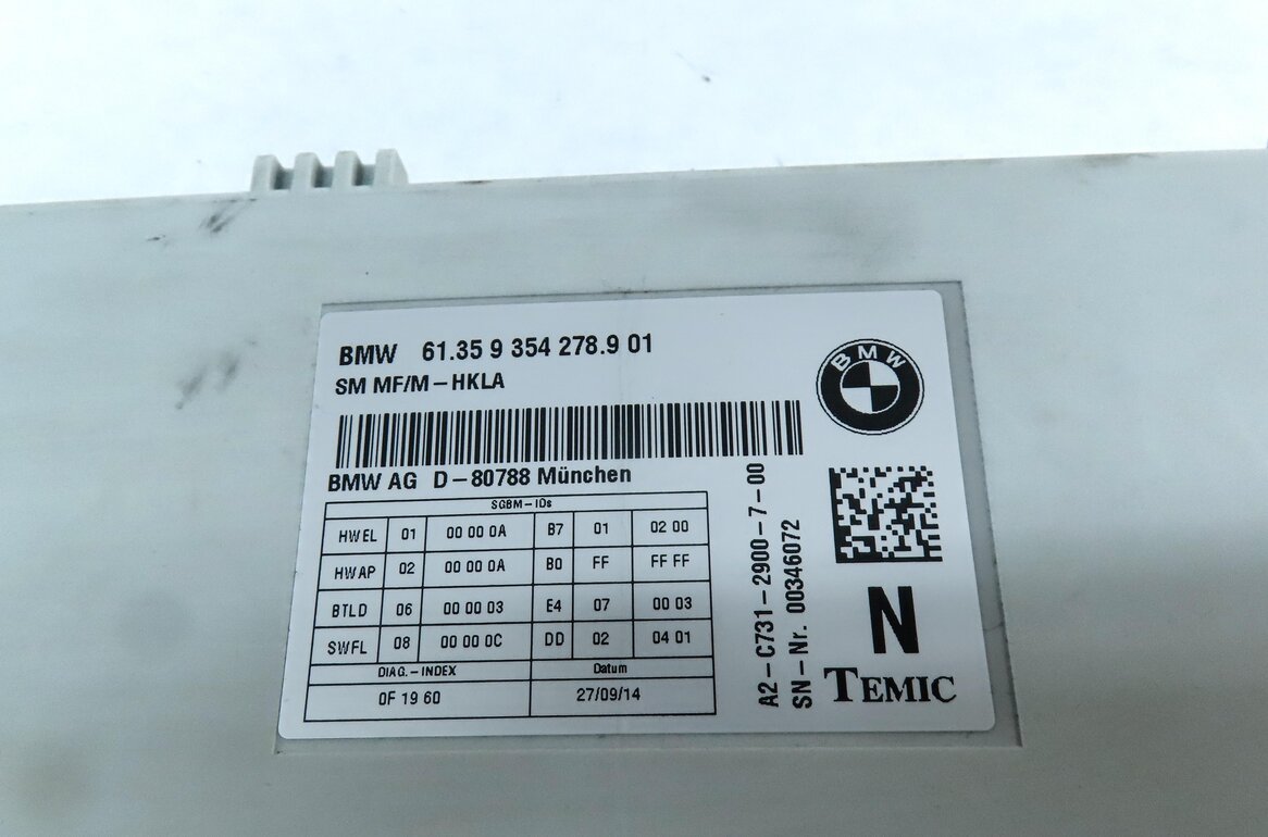 Thumbnail 4: 10-17 BMW 5 6 7 SERIES (F01 F06 F10) FRONT RIGHT PASSENGER COMFORT SEAT MODULE