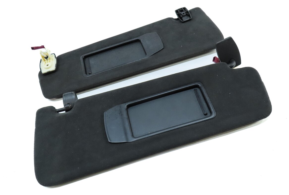 Thumbnail 3: 09-15 BMW 740i 750i 760i (F01 F02 F04) FRONT LEFT & RIGHT SUN VISOR SET (BLACK)
