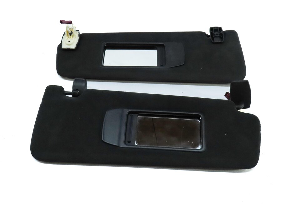 Thumbnail 4: 09-15 BMW 740i 750i 760i (F01 F02 F04) FRONT LEFT & RIGHT SUN VISOR SET (BLACK)