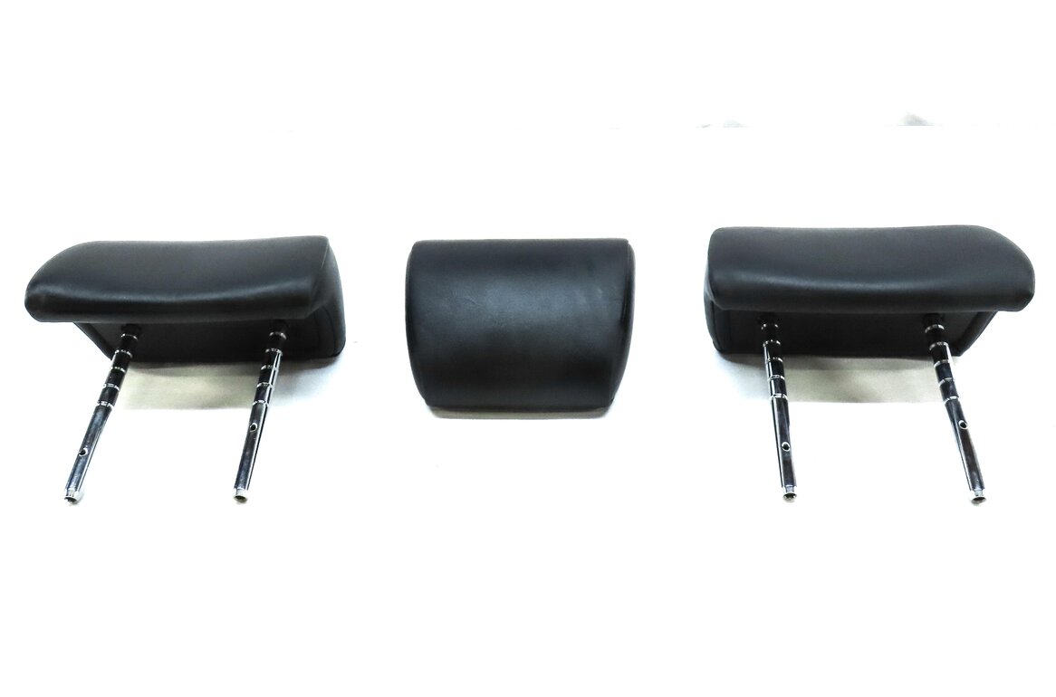 Thumbnail 2: 09-15 BMW 7 SERIES (F01) REAR LEFT RIGHT & CENTER SEAT HEADREST SET 3 (BLACK)