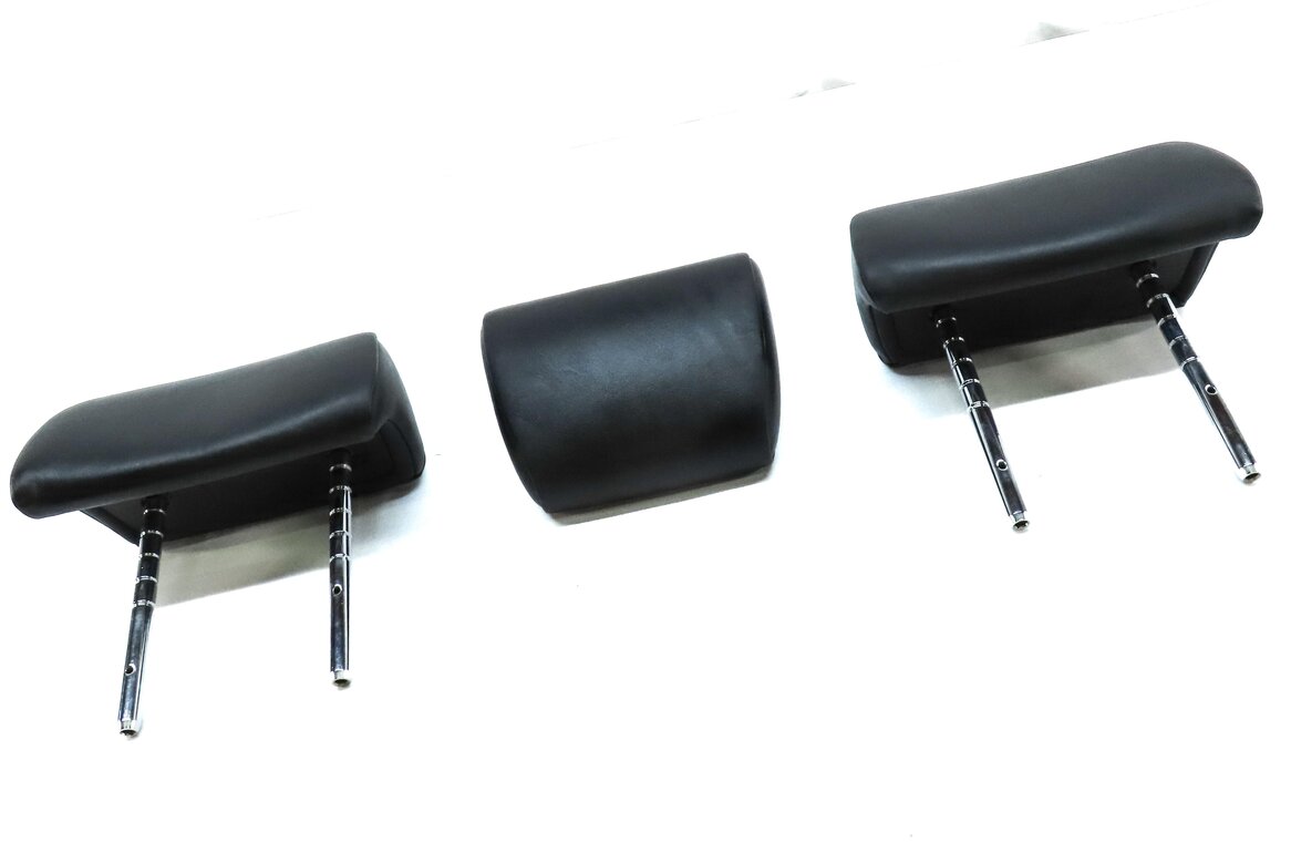 Thumbnail 3: 09-15 BMW 7 SERIES (F01) REAR LEFT RIGHT & CENTER SEAT HEADREST SET 3 (BLACK)