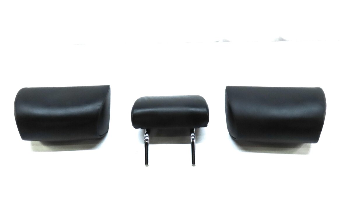 Thumbnail 4: 09-15 BMW 7 SERIES (F01) REAR LEFT RIGHT & CENTER SEAT HEADREST SET 3 (BLACK)
