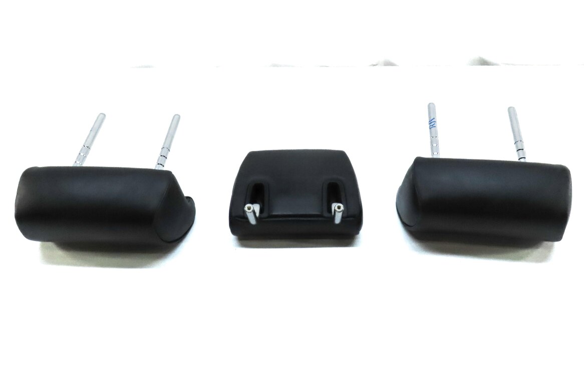 Thumbnail 5: 09-15 BMW 7 SERIES (F01) REAR LEFT RIGHT & CENTER SEAT HEADREST SET 3 (BLACK)