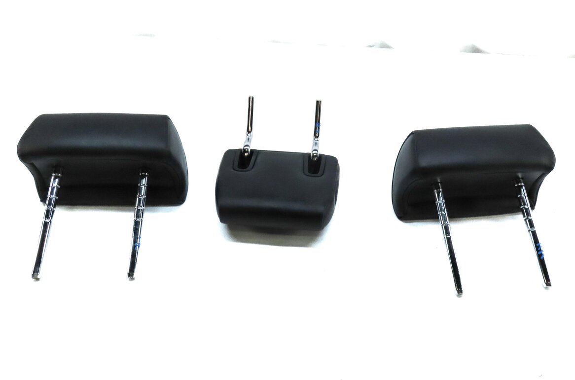 Thumbnail 6: 09-15 BMW 7 SERIES (F01) REAR LEFT RIGHT & CENTER SEAT HEADREST SET 3 (BLACK)