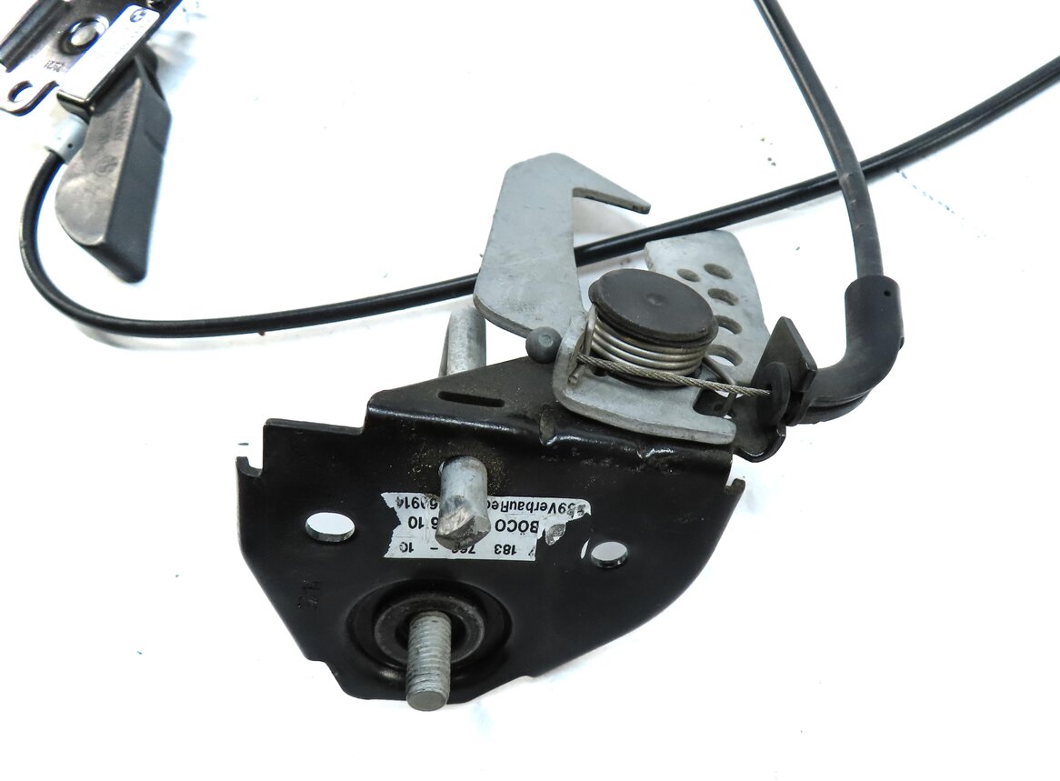 Thumbnail 9: 2015 BMW 750Li F01 HOOD SAFETY CATCH HOOK LATCH w/ RELEASE LEVER STRIKER & CABLE