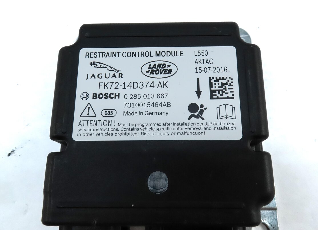 Thumbnail 4: 2015-2019 LAND ROVER DISCOVERY SPORT (L538) SRS BAG CONTROL MODULE