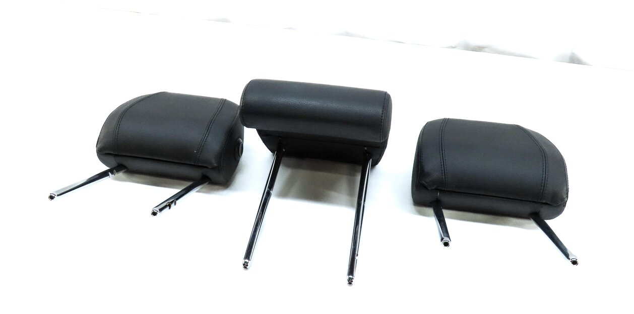 15-19 LAND ROVER DISCOVERY SPORT L550 REAR LEFT RIGHT CENTER HEADREST SET3 BLACK