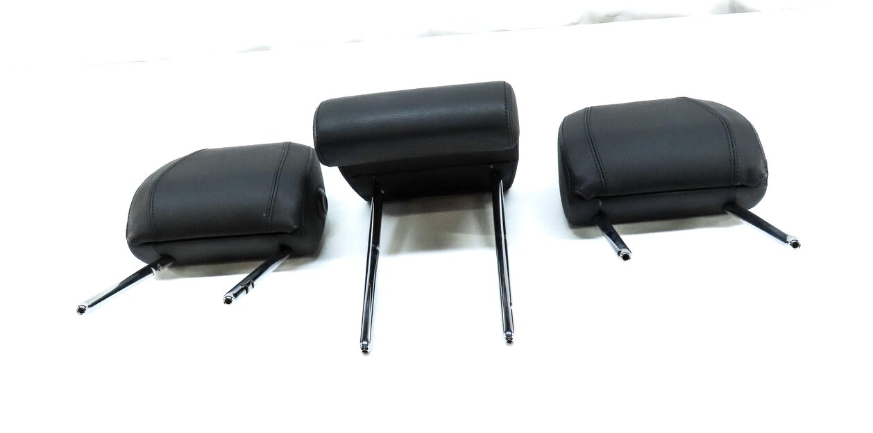 Thumbnail 2: 15-19 LAND ROVER DISCOVERY SPORT L550 REAR LEFT RIGHT CENTER HEADREST SET3 BLACK