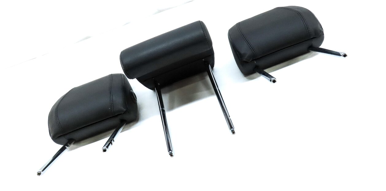 Thumbnail 3: 15-19 LAND ROVER DISCOVERY SPORT L550 REAR LEFT RIGHT CENTER HEADREST SET3 BLACK