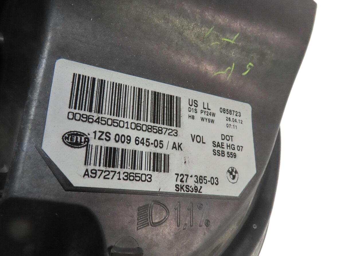 Thumbnail 8: 2010-2013 BMW X5M ///M (E70) LEFT DRIVER ADAPTIVE XENON HID HEADLIGHT LIGHT LAMP