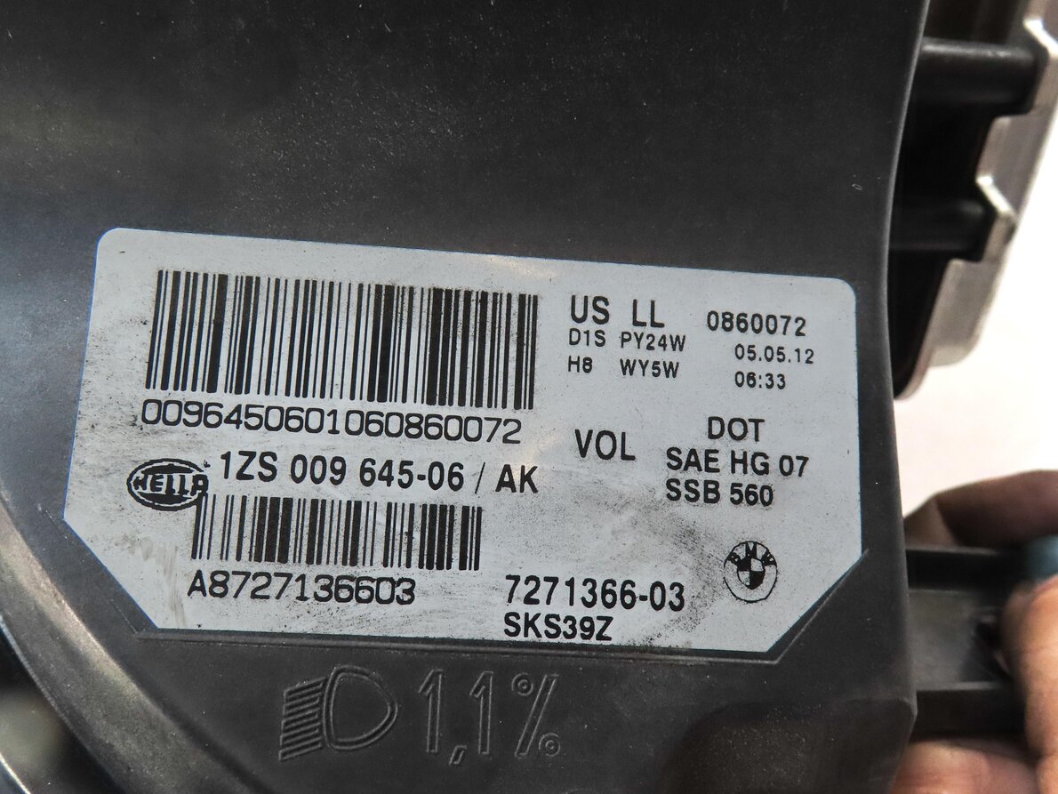 Thumbnail 8: 2010-2013 BMW X5M ///M (E70) RIGHT FRONT ADAPTIVE XENON HID HEADLIGHT LIGHT LAMP