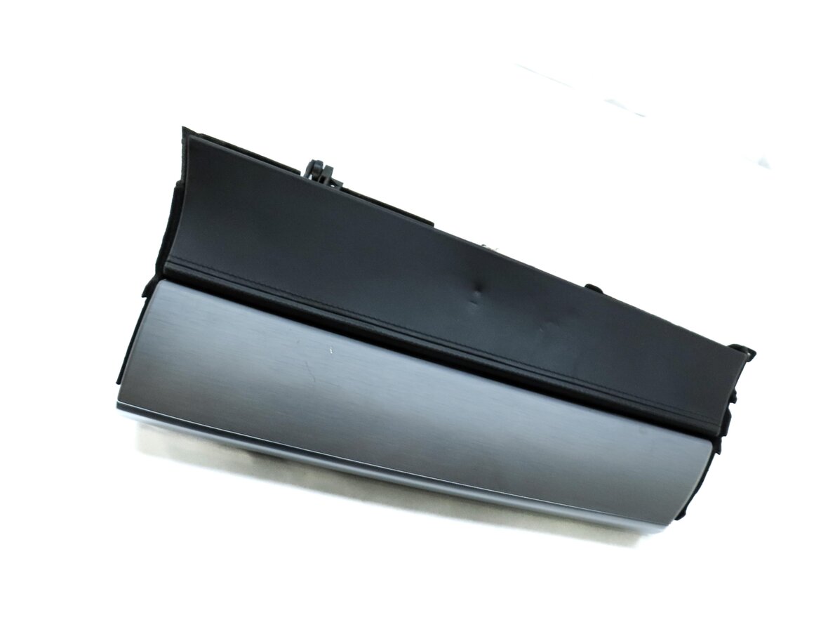 2013 BMW X5 M X5M ///M E70 FRONT RIGHT DASH GLOVE BOX (BLACK & BRUSHED ALUMINUM)