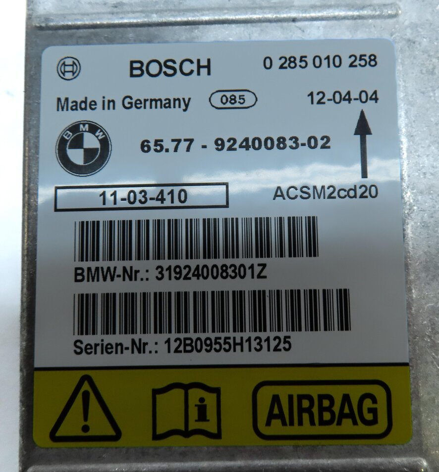 Thumbnail 9: 07-14 BMW 128i 135i X1 X5 X5M X6 X6M (E84 E87 E70 E71) SRS BAG CONTROL MODULE