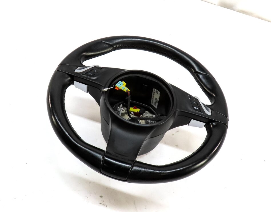 11-18 CAYENNE PANAMERA (958 970 G1) 3 SPOKE STEERING WHEEL w/ SWITCHES PADDLES