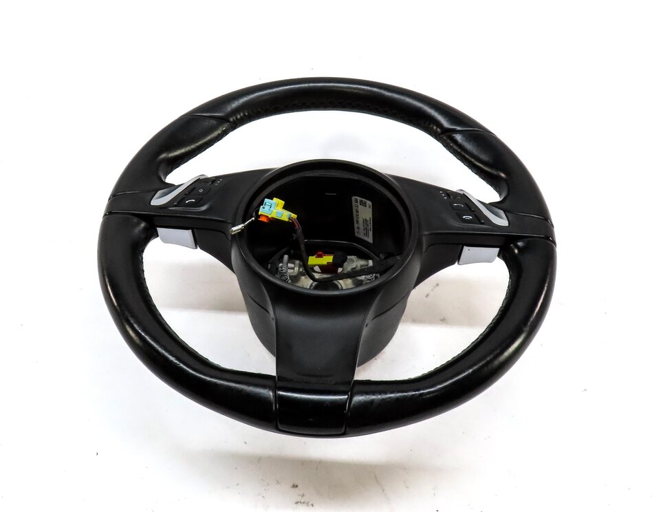 Thumbnail 2: 11-18 CAYENNE PANAMERA (958 970 G1) 3 SPOKE STEERING WHEEL w/ SWITCHES PADDLES
