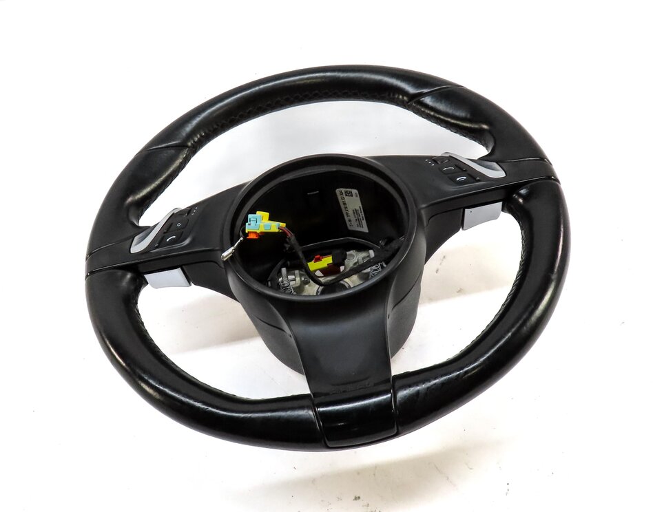 Thumbnail 3: 11-18 CAYENNE PANAMERA (958 970 G1) 3 SPOKE STEERING WHEEL w/ SWITCHES PADDLES