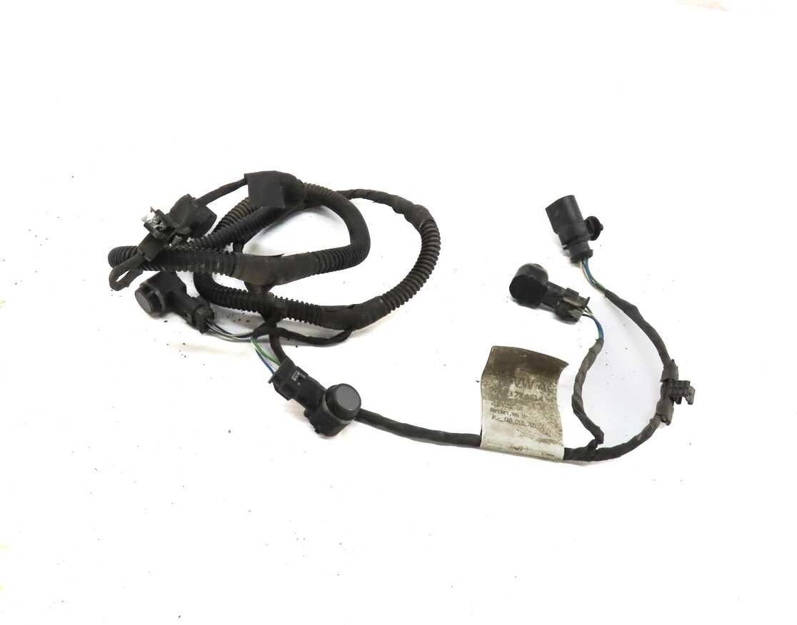 Thumbnail 2: 2014 PORSCHE CAYENNE HYBRID 958 REAR PARK ASSIST PDC SENSOR SET4 GREY w/ HARNESS