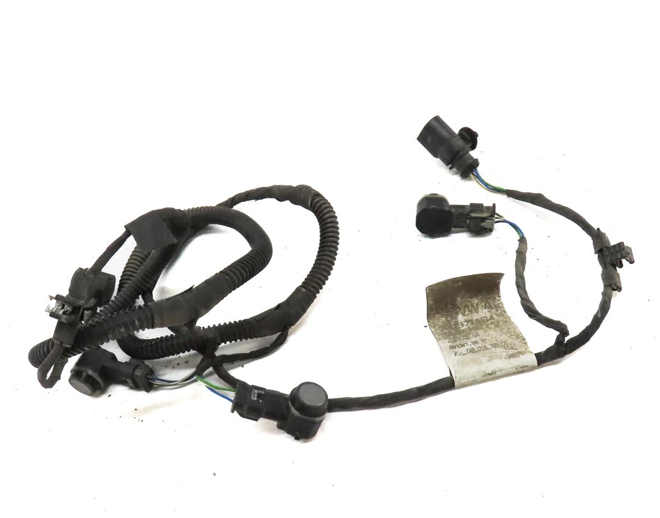 Thumbnail 3: 2014 PORSCHE CAYENNE HYBRID 958 REAR PARK ASSIST PDC SENSOR SET4 GREY w/ HARNESS