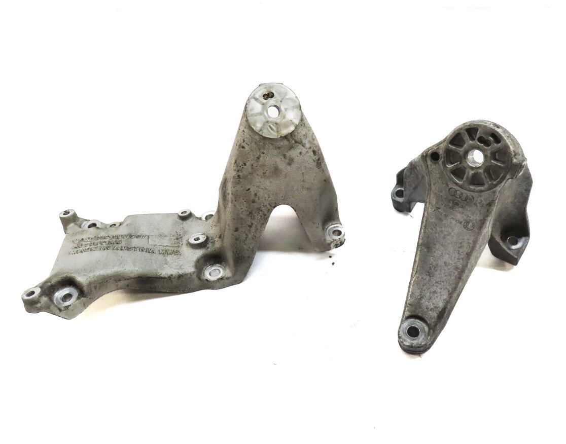 Thumbnail 2: 2014 PORSCHE CAYENNE 958 3.0L HYBRID M06.EC LEFT RIGHT ENGINE MOUNT BRACKET SET2