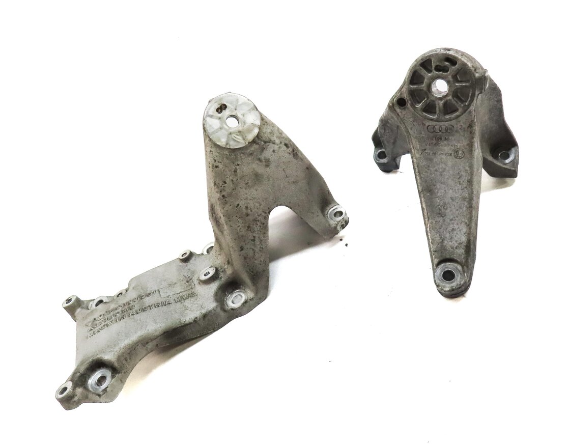 Thumbnail 3: 2014 PORSCHE CAYENNE 958 3.0L HYBRID M06.EC LEFT RIGHT ENGINE MOUNT BRACKET SET2