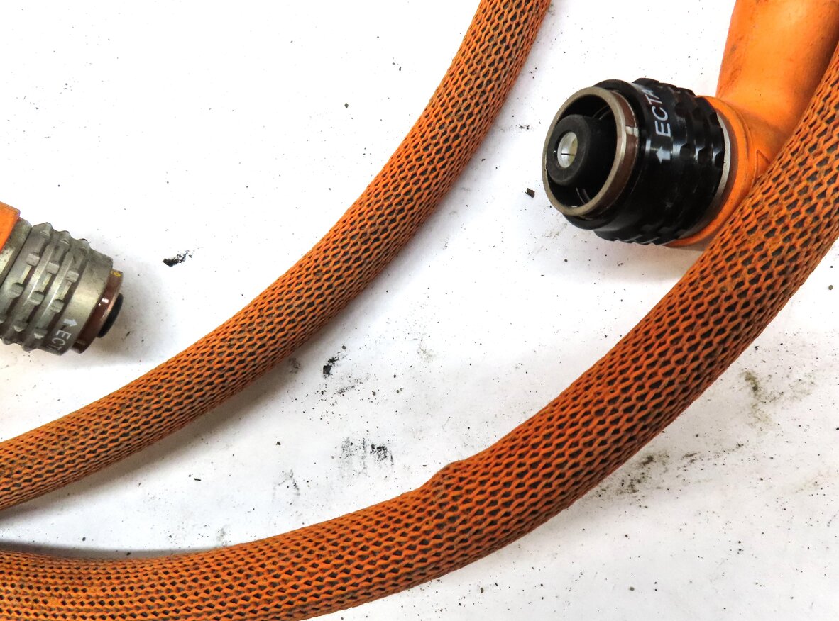 Thumbnail 7: 2014 PORSCHE CAYENNE HYBRID (958) HIGH VOLTAGE BATTERY CABLE WIRE WIRING HARNESS