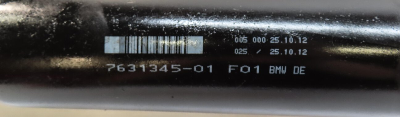 Thumbnail 5: 2012-2015 BMW 550iGT 750i (F01 F07) SWB / RWD - REAR DRIVESHAFT DRIVE LINE SHAFT