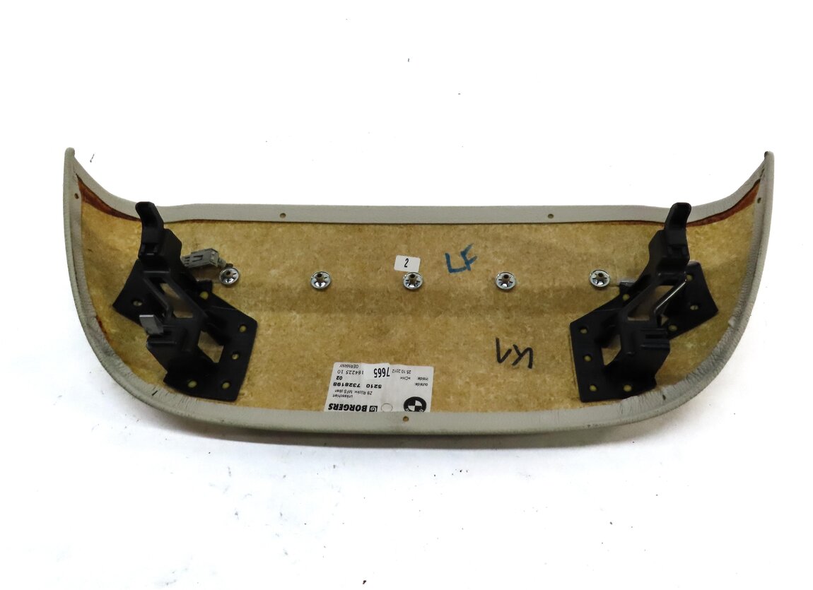 Thumbnail 5: 2013 BMW 750i F01 FRONT LEFT DRIVER UPPER SEAT BACK TRIM PIECE w/ LIGHT (BEIGE)