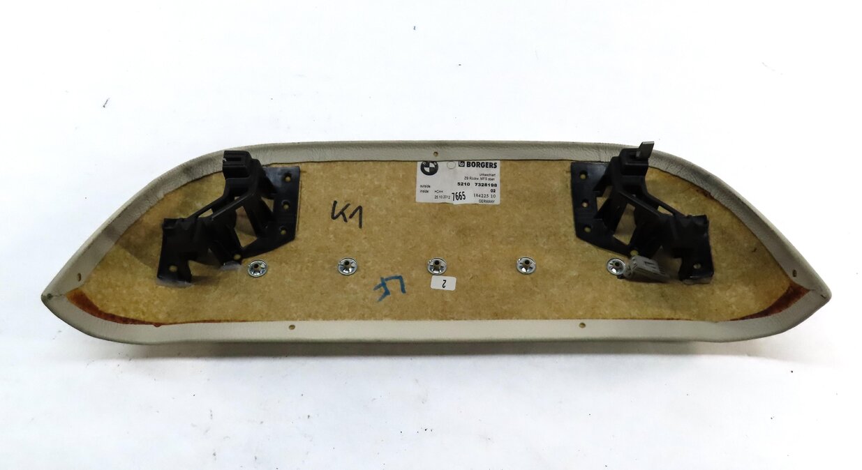 Thumbnail 6: 2013 BMW 750i F01 FRONT LEFT DRIVER UPPER SEAT BACK TRIM PIECE w/ LIGHT (BEIGE)