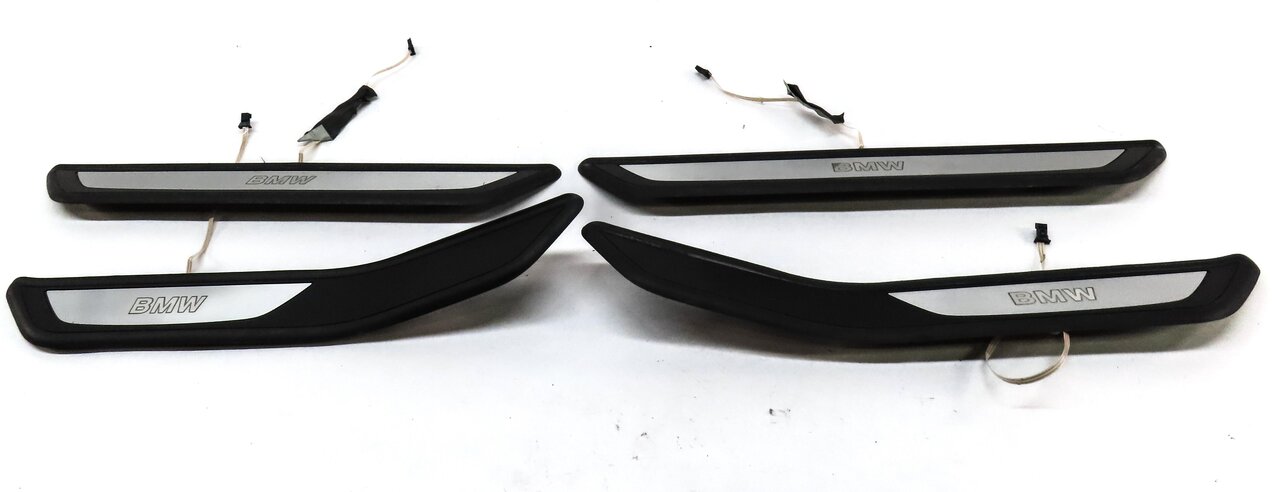Thumbnail 2: 2013 BMW 750i (F01) FRONT REAR LEFT RIGHT DOOR SILL SCUFF PLATE SET4 (LIGHT UP)