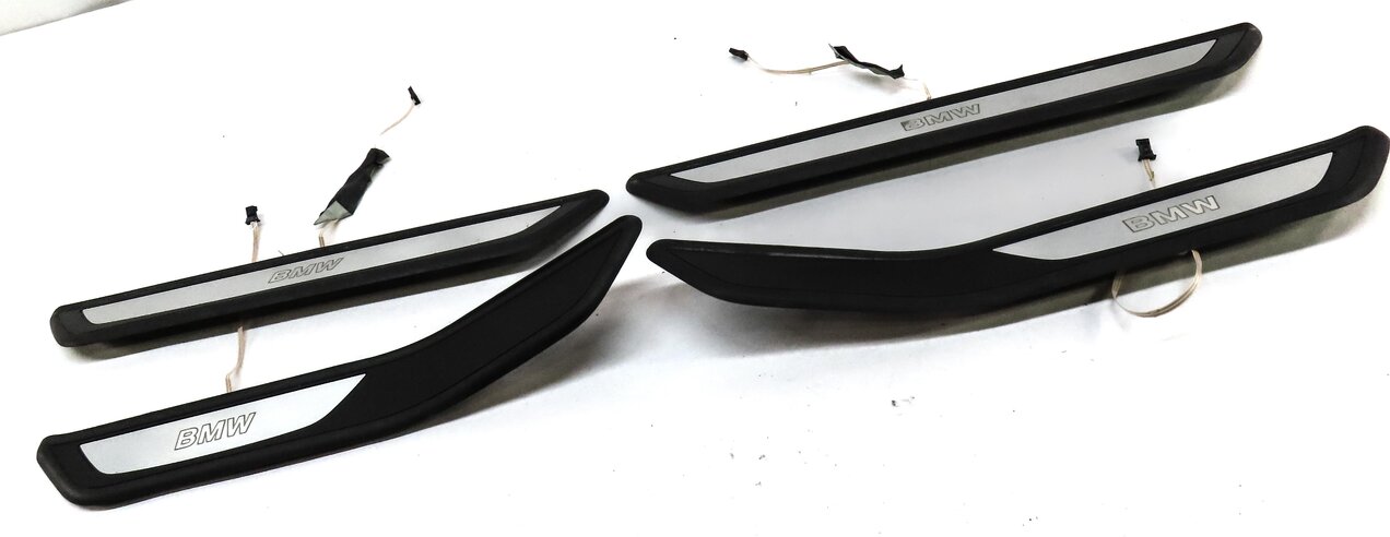 Thumbnail 3: 2013 BMW 750i (F01) FRONT REAR LEFT RIGHT DOOR SILL SCUFF PLATE SET4 (LIGHT UP)