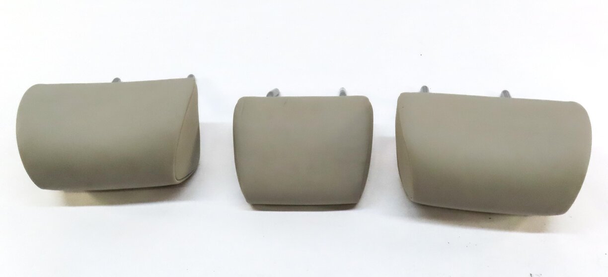 Thumbnail 4: 13-15 BMW 7 F01 REAR LEFT RIGHT & CENTER SEAT HEADREST SET 3 (NAPPA IVORY WHITE)