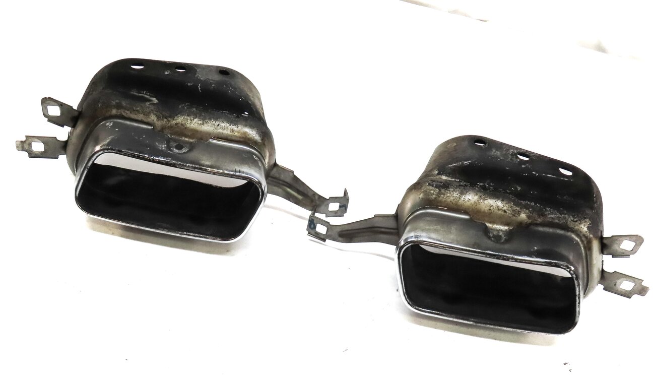 2013 BMW 750i F01 4.4L TURBO N63 ENGINE REAR LEFT RIGHT MUFFLER EXHAUST TIP SET