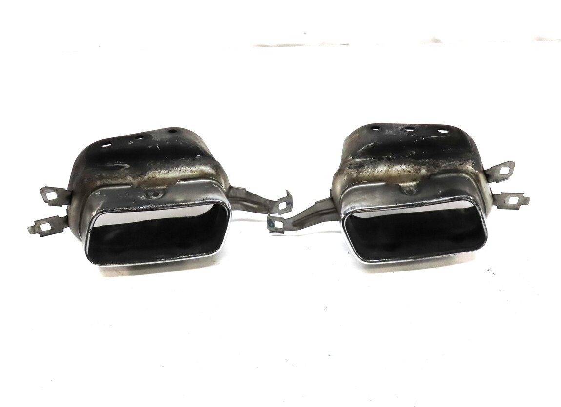 Thumbnail 2: 2013 BMW 750i F01 4.4L TURBO N63 ENGINE REAR LEFT RIGHT MUFFLER EXHAUST TIP SET