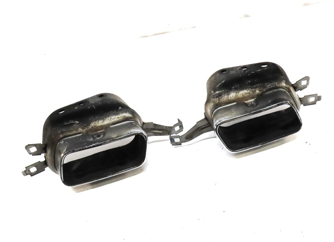 Thumbnail 3: 2013 BMW 750i F01 4.4L TURBO N63 ENGINE REAR LEFT RIGHT MUFFLER EXHAUST TIP SET