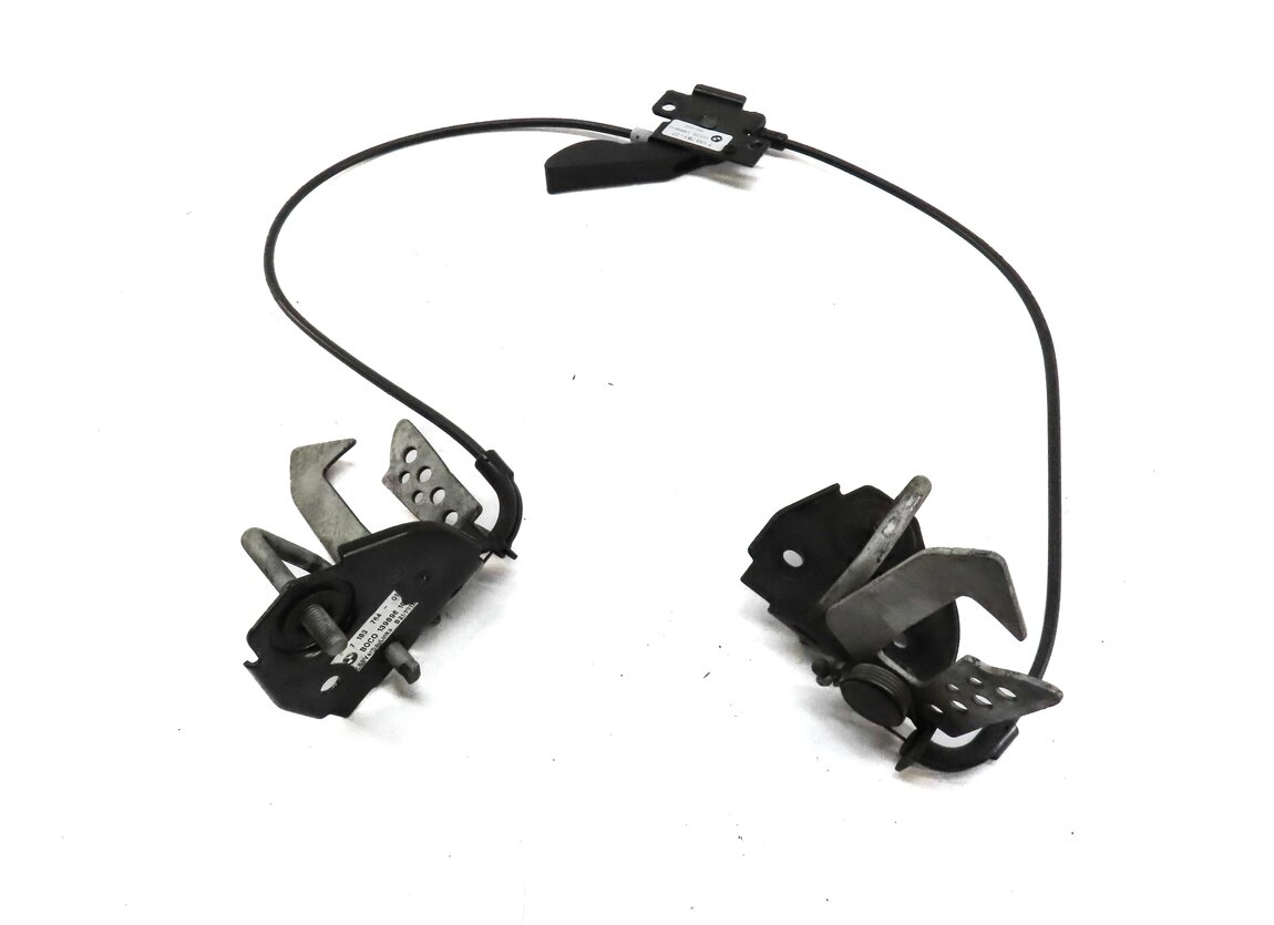 Thumbnail 2: 2013 BMW 750i F01 HOOD SAFETY CATCH HOOK LATCH SET 2 w/ CABLES & RELEASE HANDLE