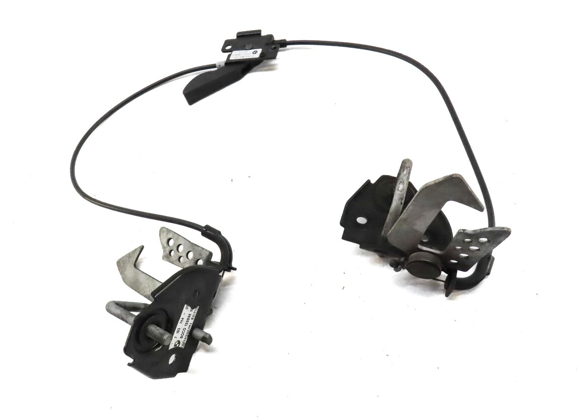 Thumbnail 3: 2013 BMW 750i F01 HOOD SAFETY CATCH HOOK LATCH SET 2 w/ CABLES & RELEASE HANDLE