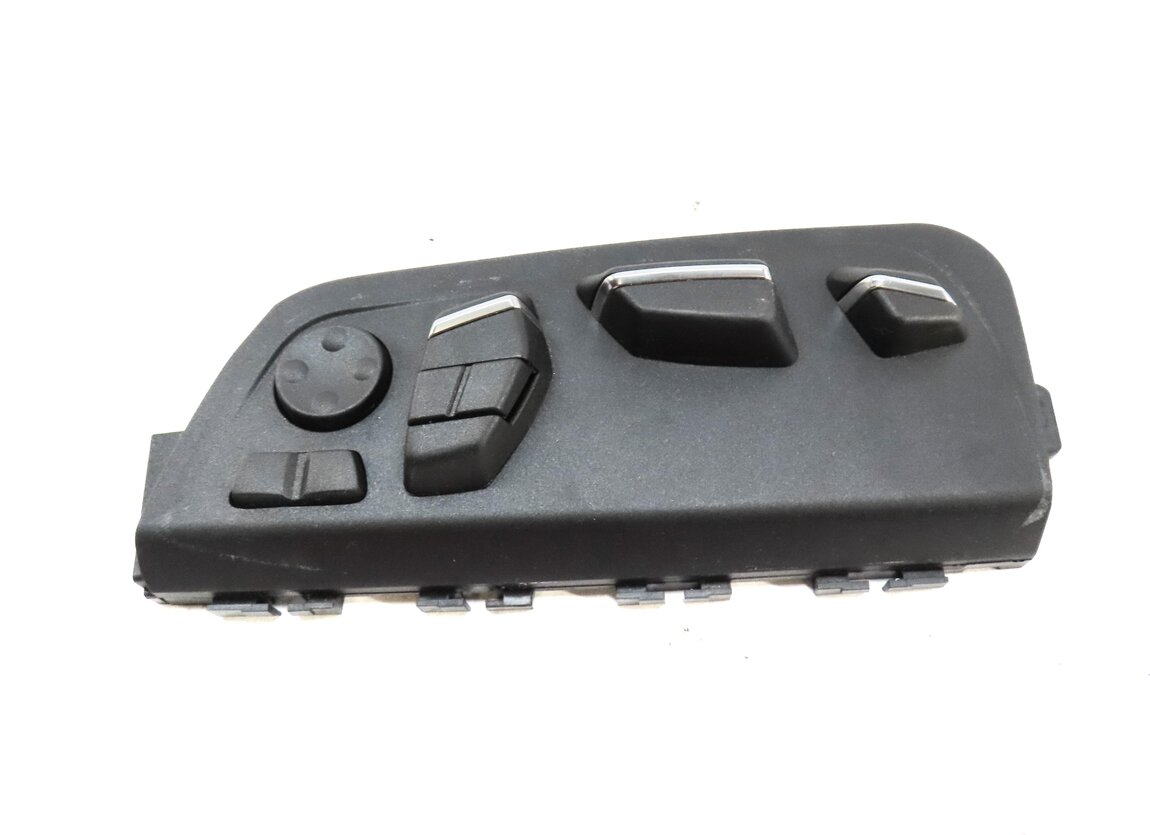 Thumbnail 2: 2013 BMW 750i (F01) FRONT LEFT DRIVER SEAT ADJUST SWITCH w/ LUMBAR (BLACK)