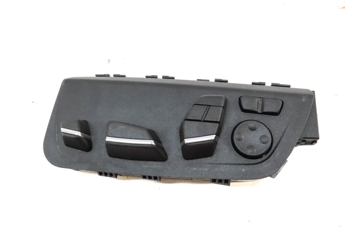 Thumbnail 4: 2013 BMW 750i (F01) FRONT LEFT DRIVER SEAT ADJUST SWITCH w/ LUMBAR (BLACK)