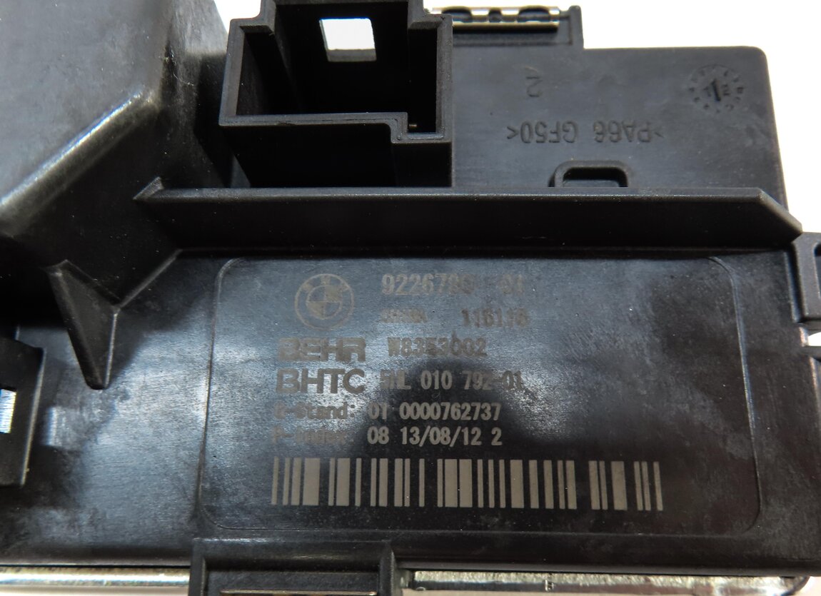 Thumbnail 4: 2013 BMW 750i (F01) FRONT A/C HEATER HVAC BLOWER MOTOR RESISTOR 9226780