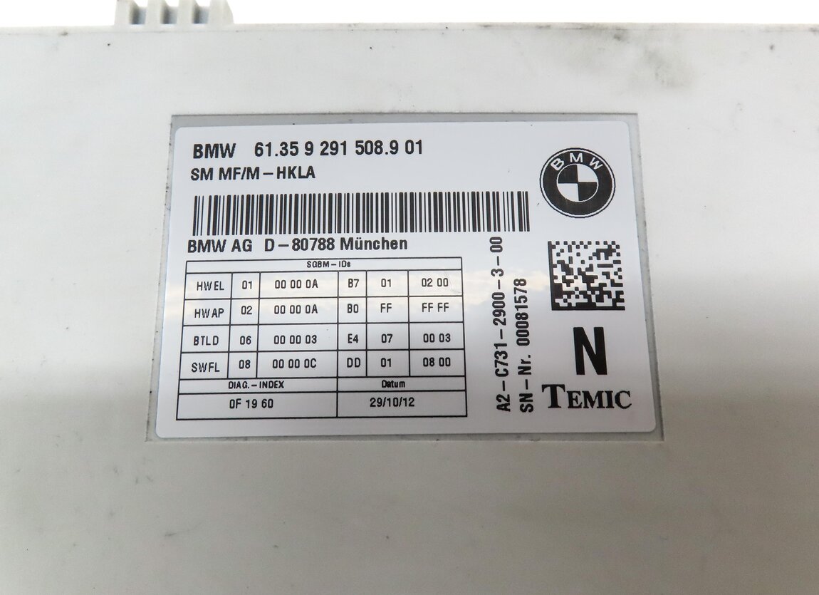 Thumbnail 4: 10-17 BMW 5 6 7 SERIES F01 F06 F10 FRONT LEFT DRIVER COMFORT SEAT CONTROL MODULE