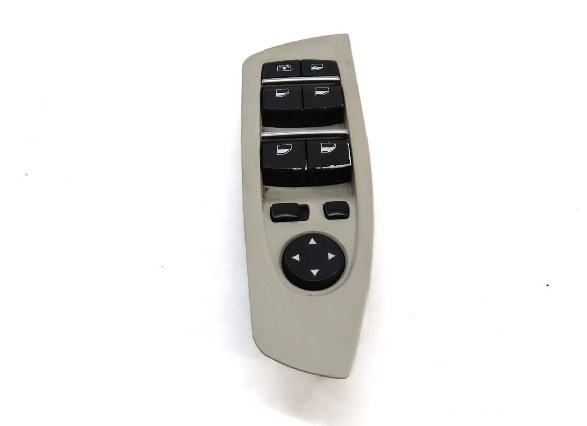 Thumbnail 5: 09-15 BMW 740i 750i 760i B7 (F01) DRIVER WINDOW SWITCH w/ SHADE & P-FOLD (BEIGE)