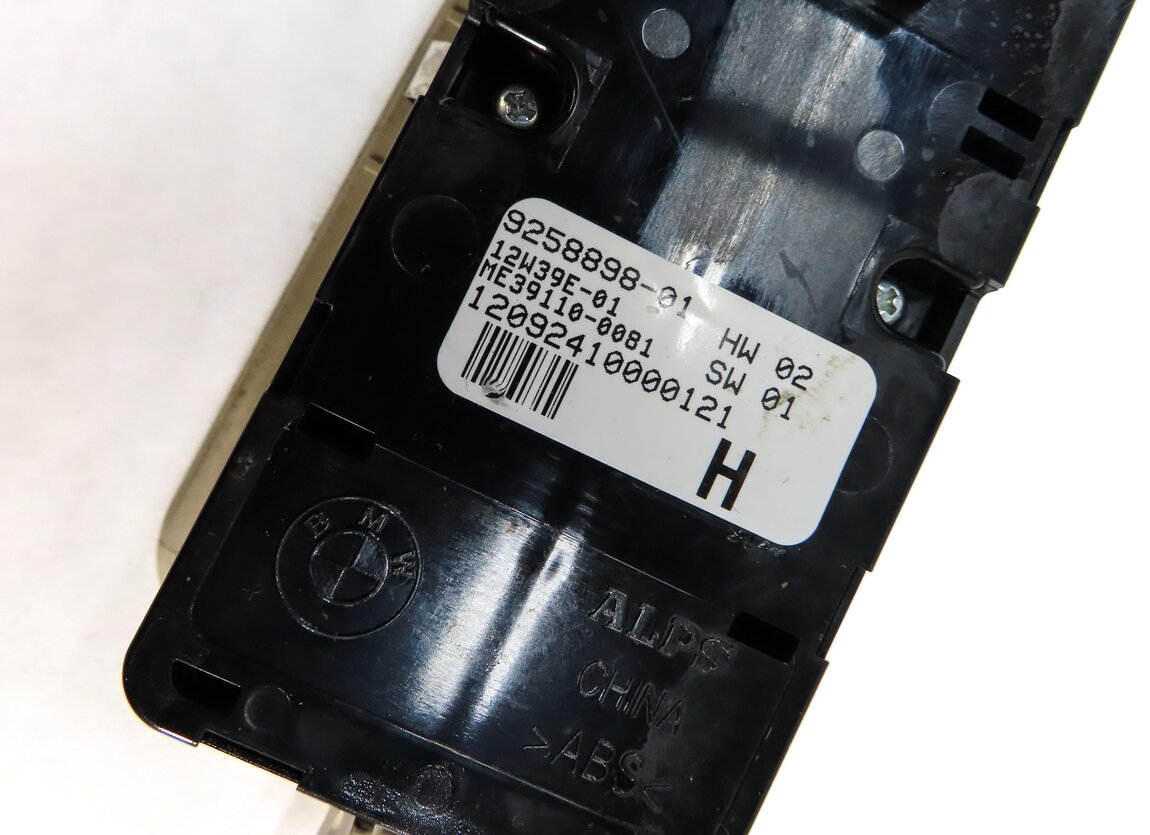 Thumbnail 7: 09-15 BMW 740i 750i 760i B7 (F01) DRIVER WINDOW SWITCH w/ SHADE & P-FOLD (BEIGE)