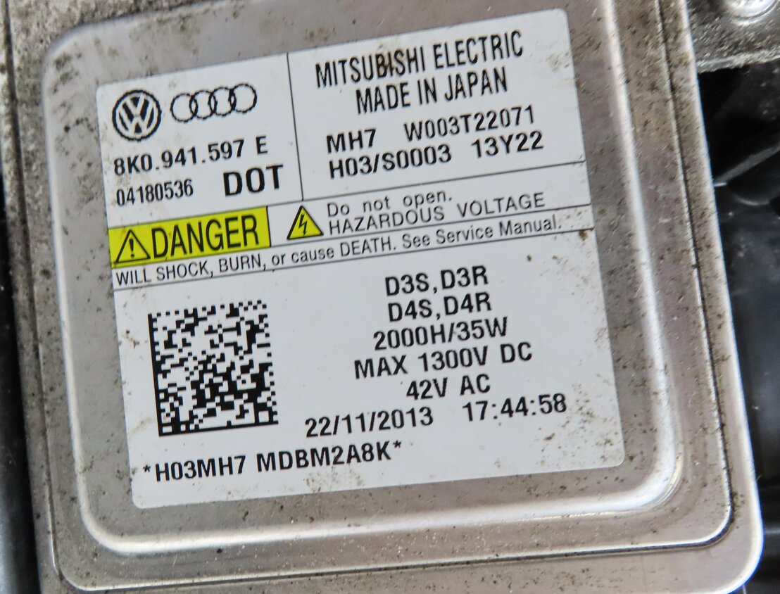 Thumbnail 6: 12-15 AUDI A6 (C7) LEFT FRONT DRIVER XENON HID HEADLIGHT LIGHT LAMP (NON AFS)