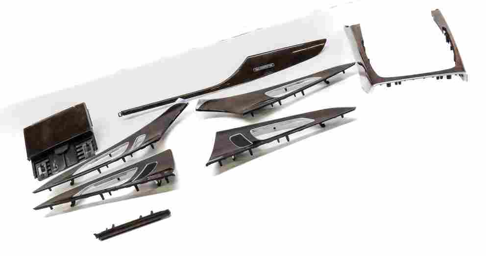 Thumbnail 3: 2014 AUDI A6 (C7) FRONT REAR LEFT RIGHT DOOR CONSOLE DASH BURR WALNUT TRIM SET 8